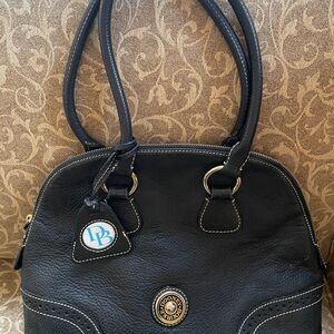 Dooney & Bourke Black Leather Dome Satchel